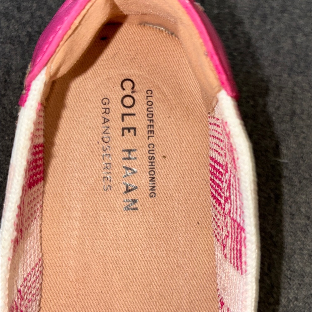 Cole Haan Pink and White Knit Flats - Picture 2 of 6